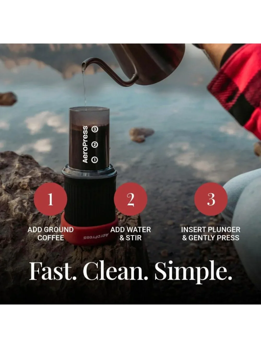 Portable Coffee Maker Kit - Travel, Hiking & Camping All-in-One French Press